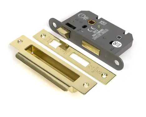 Click Here To Enlarge This Photo Of 51780 From the Anvil Polished Brass 2&period;5" Heavy Duty Bathroom Mortice Lock