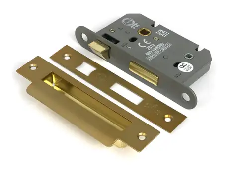 Click Here To Enlarge This Photo Of 51782 From the Anvil Satin Brass 2&period;5" Heavy Duty Bathroom Mortice Lock
