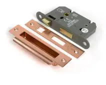 51787 From the Anvil Polished Bronze 2&period;5" Heavy Duty Bathroom Mortice Lock