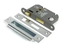 51788 From the Anvil Polished Stainless Steel 2&period;5" Heavy Duty Bathroom Mortice Lock