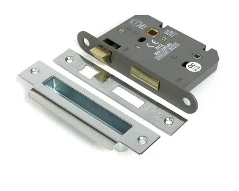 Click Here To Enlarge This Photo Of 51798 From the Anvil Polished Stainless Steel 3" Heavy Duty Bathroom Mortice Lock
