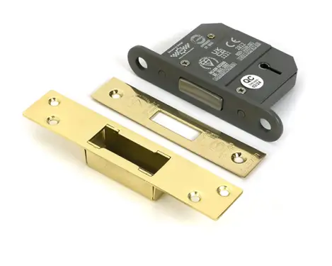Click Here To Enlarge This Photo Of 51405 From the Anvil Polished Brass 2&period;5" 5 Lever British Standard Deadlock