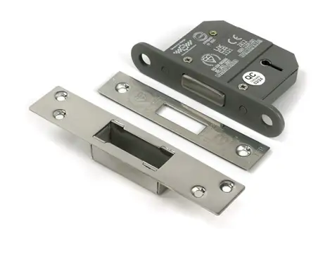 Click Here To Enlarge This Photo Of 51413 From the Anvil Polished Stainless Steel 2&period;5" 5 Lever British Standard Deadlock