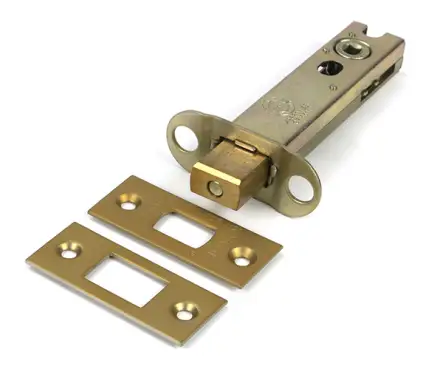 Click Here To Enlarge This Photo Of 51499 From the Anvil Satin Brass 4" Heavy Duty Tubular Deadbolt