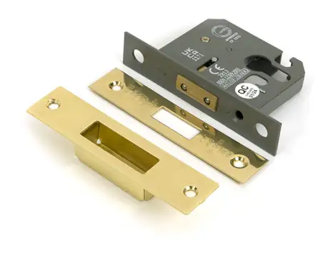 Click Here To Enlarge This Photo Of 51447 From the Anvil Polished Brass 2&period;5" Euro Profile Deadlock