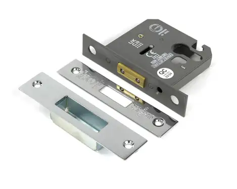 Click Here To Enlarge This Photo Of 51461 From the Anvil Polished Chrome 3" Euro Profile Deadlock