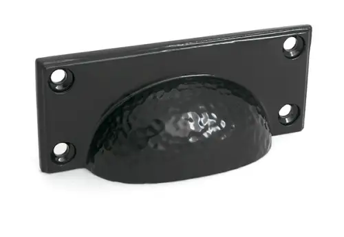 Click Here To Enlarge This Photo Of 52156 From the Anvil Black Hammered Art Deco Drawer Pull