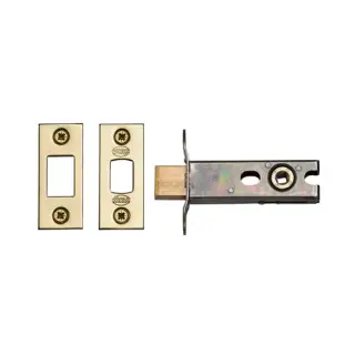 YKBDB3N-PB M&period;Marcus York Architectural Tubular Bathroom Deadbolt 3" Polished Brass Finish