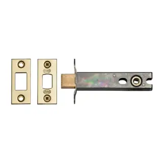 YKBDB4N-PB M&period;Marcus York Architectural Tubular Bathroom Deadbolt 4" Polished Brass Finish
