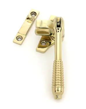 Click Here To Enlarge This Photo Of 51996 From the Anvil Polished Brass Night-Vent Locking Reeded Fastener &lpar;Steel Window&rpar;