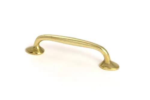 Click Here To Enlarge This Photo Of 51253 From the Anvil Polished Brass Moore Cabinet Pull Handle - Small &lpar;96mm Fixing Centres&rpar;