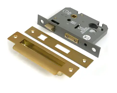 Click Here To Enlarge This Photo Of 51387 From the Anvil Satin Brass 3" Euro Profile Sashlock