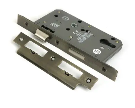 Click Here To Enlarge This Photo Of 51801 From the Anvil Aged Brass Euro Din Sashlock - 60mm Backset&sol;72mm Centres