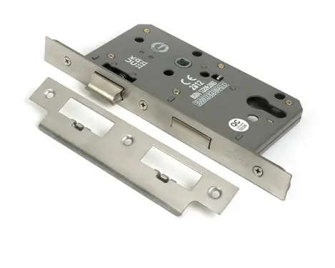 Click Here To Enlarge This Photo Of 51805 From the Anvil Satin Chrome Euro Din Sashlock - 60mm Backset&sol;72mm Centres