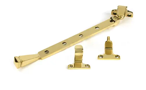 Click Here To Enlarge This Photo Of 52014 From the Anvil Polished Brass 10" Avon Casement Stay &lpar;Steel Window&rpar;