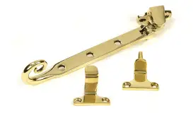52034 From the Anvil Polished Brass 8" Monkeytail Casement Stay &lpar;Steel Window&rpar;