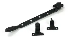 52020 From the Anvil Matt Black 10" Reeded Casement Stay &lpar;Steel Window&rpar;