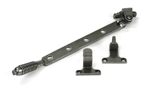 Click Here To Enlarge This Photo Of 52021 From the Anvil Pewter 10" Reeded Casement Stay &lpar;Steel Window&rpar;