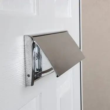 Click Here To Enlarge This Photo Of RLP&period;PNPPNP - Rutland FRONTIER Collection TS008 Security Letterplate Set - Polished Nickel Plated