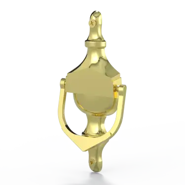 Click Here To Enlarge This Photo Of RH&period;DK&period;PB - Rutland FRONTIER Collection Door Knocker Urn Style - Polished Brass