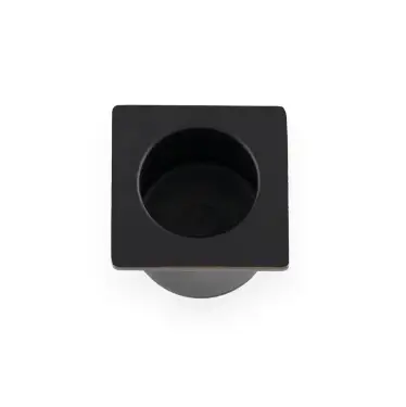 Click Here To Enlarge This Photo Of AW993BL - Alexander & Wilks Sliding Door Finger Edge Pull &lpar;Square&rpar;  - Black