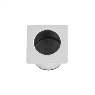 AW993PC - Alexander & Wilks Sliding Door Finger Edge Pull &lpar;Square&rpar;  - Polished Chrome
