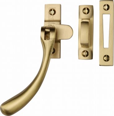 Click Here To Enlarge This Photo Of V1008 MP&sol;HP-SB Heritage Brass Casement Window Fastener Ball Design Satin Brass Finish