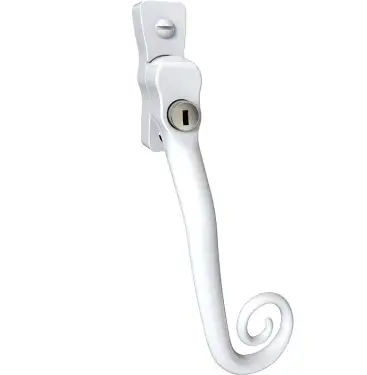 Click Here To Enlarge This Photo Of CB700102 - Mila Heritage Monkey Tail Window Espag Handle &lpar;Right Hand&rpar; - White