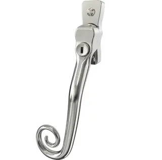CB700133 - Mila Heritage Monkey Tail Window Espag Handle &lpar;Left Hand&rpar; - Polished Chrome