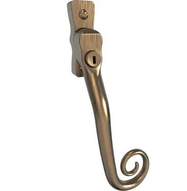 Click Here To Enlarge This Photo Of CB700252 - Mila Heritage Monkey Tail Window Espag Handle &lpar;Right Hand&rpar; - Antique Bronze