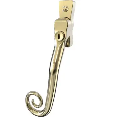 Click Here To Enlarge This Photo Of CB700163 - Mila Heritage Monkey Tail Window Espag Handle &lpar;Left Hand&rpar; - Polished Gold