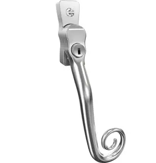 CB700192 - Mila Heritage Monkey Tail Window Espag Handle &lpar;Right Hand&rpar; - Smooth Satin
