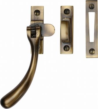 Click Here To Enlarge This Photo Of V1008 MP&sol;HP-AT Heritage Brass Casement Window Fastener Ball Design Antique Brass Finish