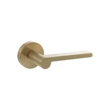 Click Here To Enlarge This Photo Of Atlantic - SPRO218SB Senza Pari 'Darrio' Lever Door Handle on Round Rose - Satin Brass