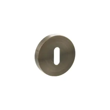 Click Here To Enlarge This Photo Of Atlantic - SPRESCKAB Senza Pari Key Escutcheons on Minimal Round Rose - Antique Brass
