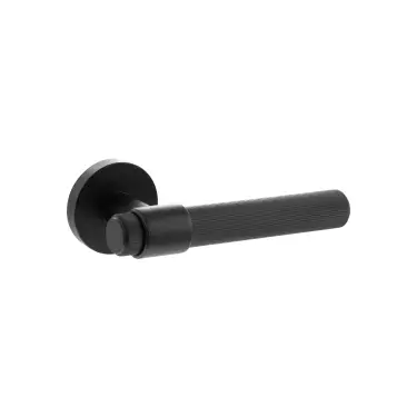 Click Here To Enlarge This Photo Of Atlantic - SPR165MB Senza Pari 'Fasana' Linear Lever Door Handle on Minimal Round Rose - Matt Black