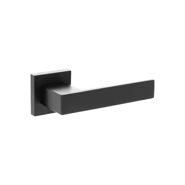 Click Here To Enlarge This Photo Of Atlantic - SP217MB Senza Pari 'Panetti' Lever Door Handle on Square Rose - Matt Black