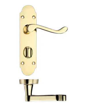 Click Here To Enlarge This Photo Of PR013EB - Zoo Hardware Project Oxford Lever on Bathroom Backplate &lpar;168mm x 42mm&rpar; Electro Brass