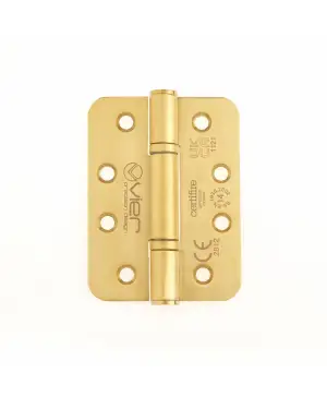 Click Here To Enlarge This Photo Of VHP-243R-PVDSB - Zoo Hardware Vier Grade 14 Low Maintenance Hinges &lpar;Radius&rpar; 102 x 76 x 3&period;4mm - PVD Satin Brass