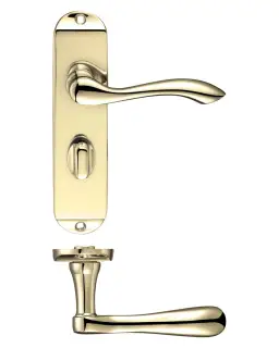 PR033EB - Zoo Hardware Project Arundel Lever on Bathroom Backplate &lpar;180mm x 40mm&rpar; Electro Brass