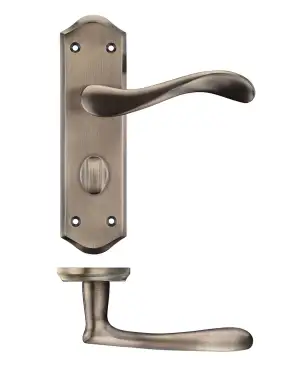 Click Here To Enlarge This Photo Of PR063FB - Zoo Hardware Project Asti Lever on Bathroom Backplate &lpar;180mm x 50mm&rpar; Florentine Bronze