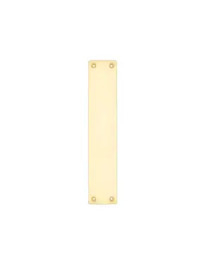 Click Here To Enlarge This Photo Of FB122A - Zoo Hardware Fulton & Bray Finger Plate to suit FB112A Pull Handle &lpar;300mm x 60mm&rpar; Polished Brass