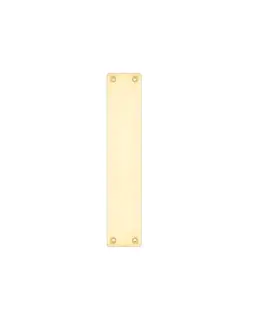 FB122A - Zoo Hardware Fulton & Bray Finger Plate to suit FB112A Pull Handle &lpar;300mm x 60mm&rpar; Polished Brass