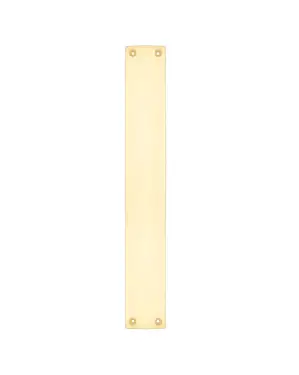 Click Here To Enlarge This Photo Of FB122B - Zoo Hardware Fulton & Bray Finger Plate to suit FB112B Pull Handle &lpar;425mm x 60mm&rpar; Polished Brass