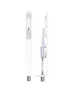 Click Here To Enlarge This Photo Of ZAS03RPCW - Zoo Hardware Lever Action Flush Bolt 200 x 20mm &lpar;Radius&rpar; Powder Coated White