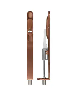 ZAS03RPVDBZ - Zoo Hardware Lever Action Flush Bolt 200 x 20mm &lpar;Radius&rpar; PVD Bronze
