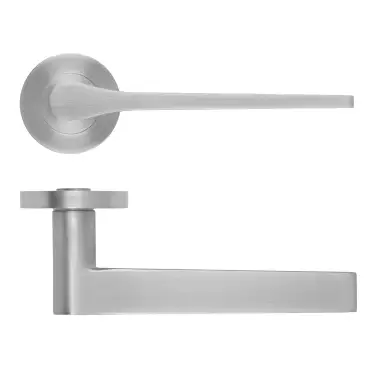 Click Here To Enlarge This Photo Of RM210SC - Zoo Hardware Rosso Maniglie 'Gio' Lever on Round Rose - Satin Chrome Finish