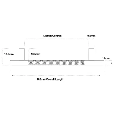 Click Here To Enlarge This Photo Of Eclipse 95623 128mm Knurled Cupboard Handle - Antique Brass