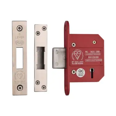 Click Here To Enlarge This Photo Of YKDLBS52N-PC&PN - M&period;Marcus York British Standard 5 Lever Deadlock 64mm &lpar;45mm backset&rpar;  - Polished Chrome Finish