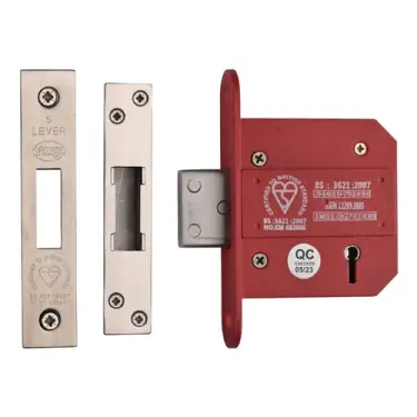 Click Here To Enlarge This Photo Of YKDLBS53N-PC&PN - M&period;Marcus York British Standard 5 Lever Deadlock 76mm &lpar;57mm backset&rpar;  - Polished Chrome Finish